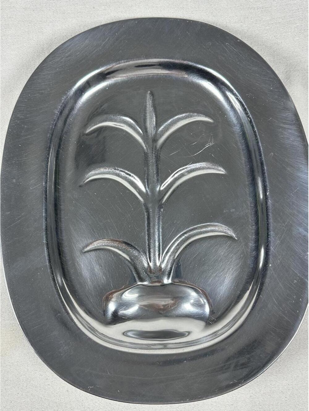 Vintage Wilton Silver Plated Oval Serving Platter with Raised Corn Design